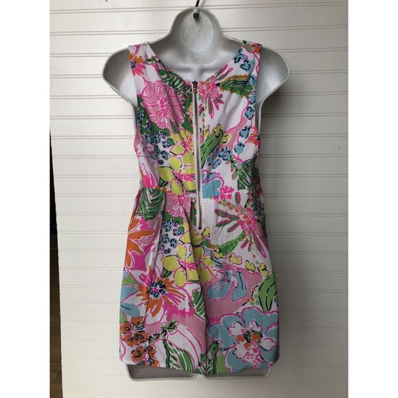 Lilly Pulitzer For Target Bright Floral Nosey Posey Swing/Baby Doll Top M - Picture 2 of 9